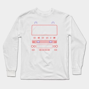 Classic Dennis fire engine outline graphic (red) Long Sleeve T-Shirt